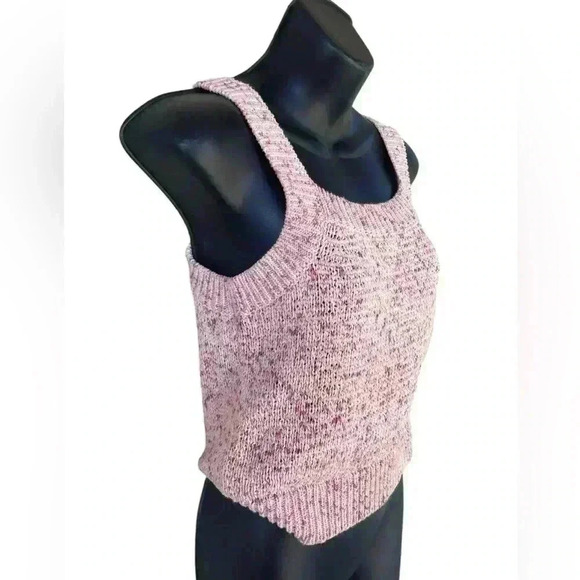 LOFT women’s knit two piece set cardigan pink 3 button super chick sz Small used - Picture 3 of 9